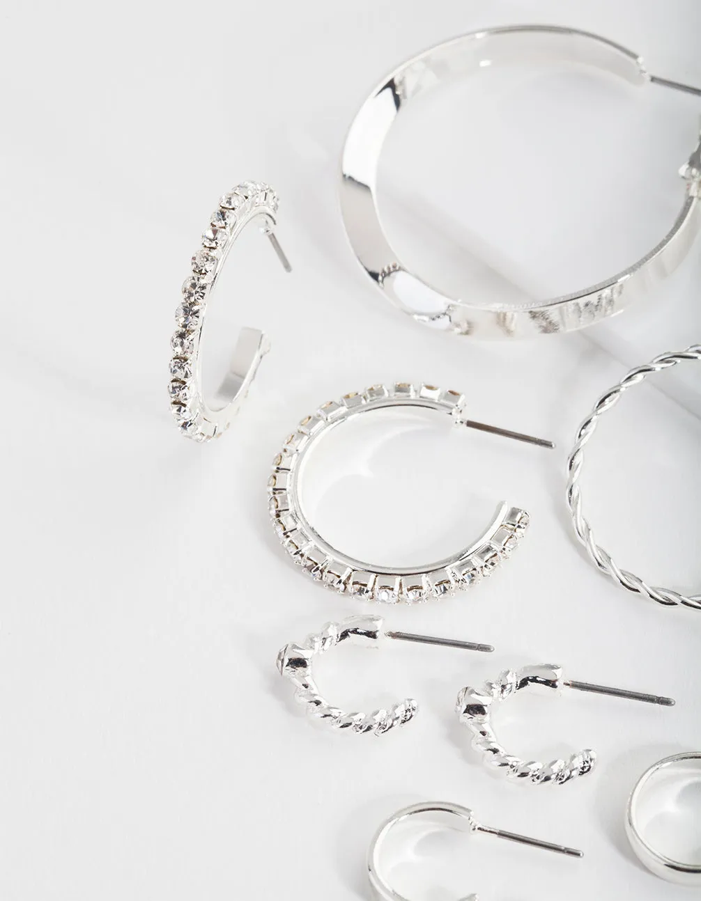 Silver Multi Choice Hoop Earring 6-Pack sold by lovisa product image thumbnail 3
