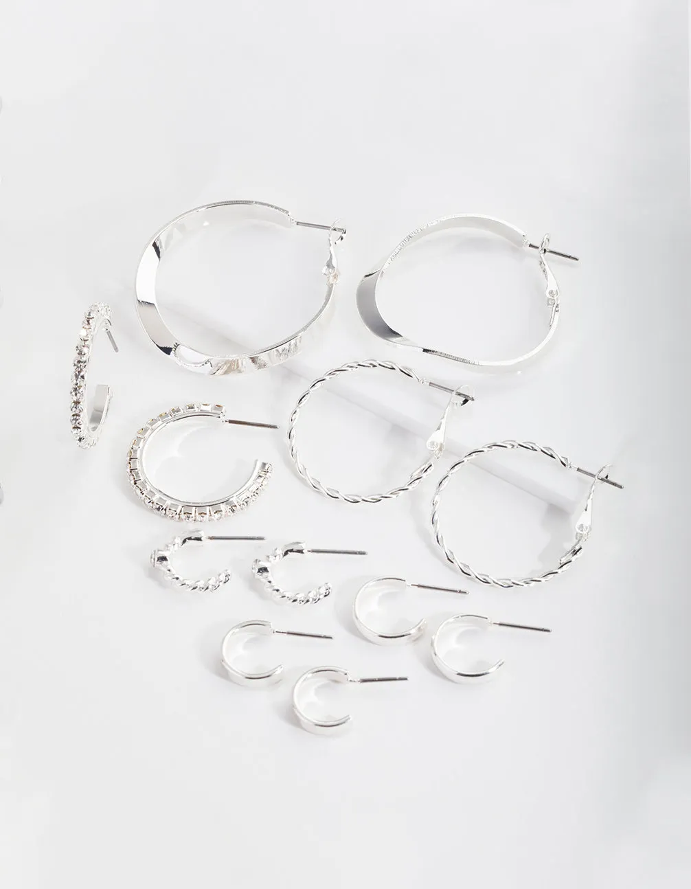 Silver Multi Choice Hoop Earring 6-Pack sold by lovisa