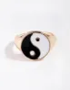 Gold Yin Yang Signet Ring sold by lovisa