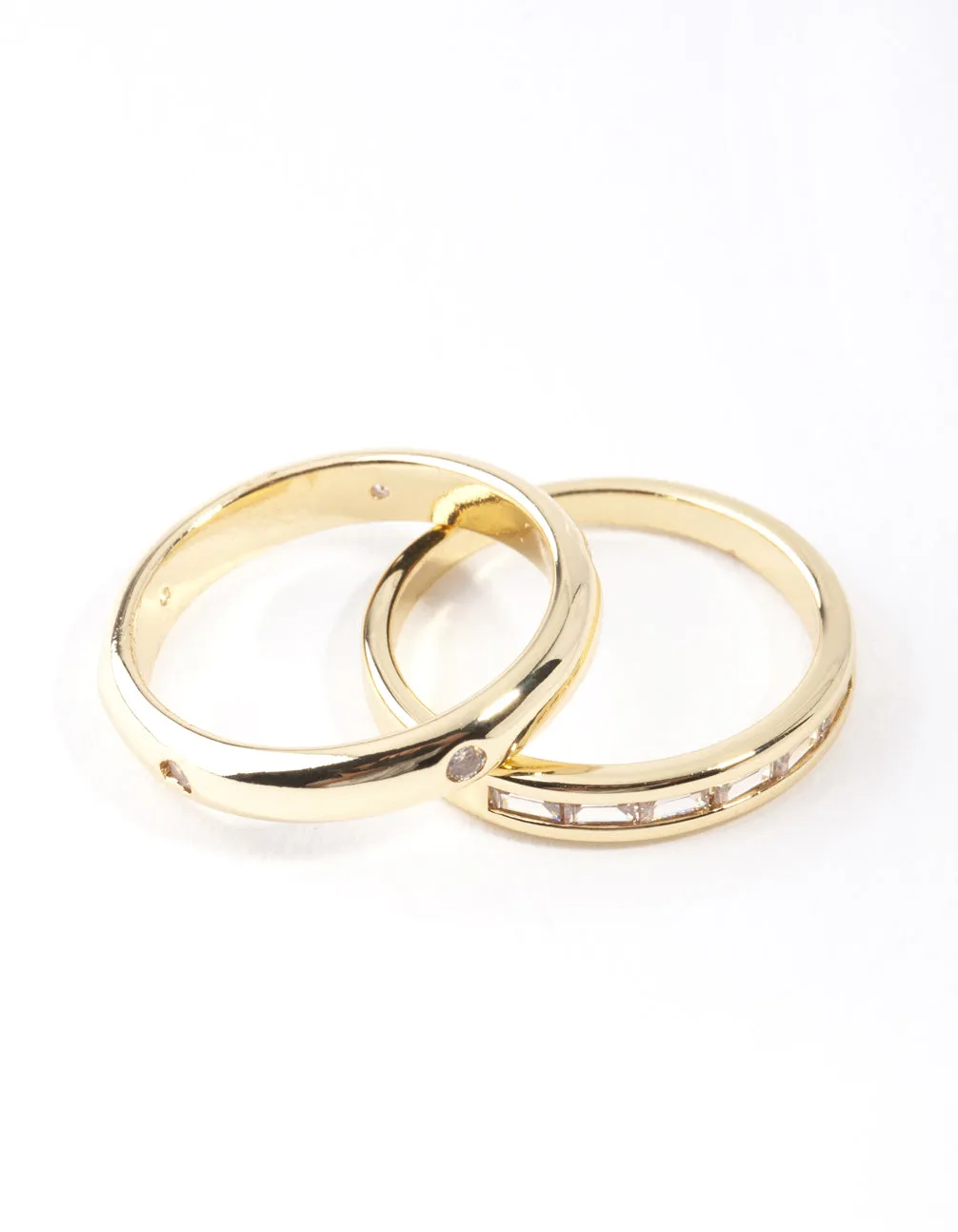 Gold Plated Diamante Stone Ring Pack sold by lovisa