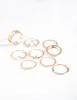 Gold Key Cut-Out Ring Pack sold by lovisa