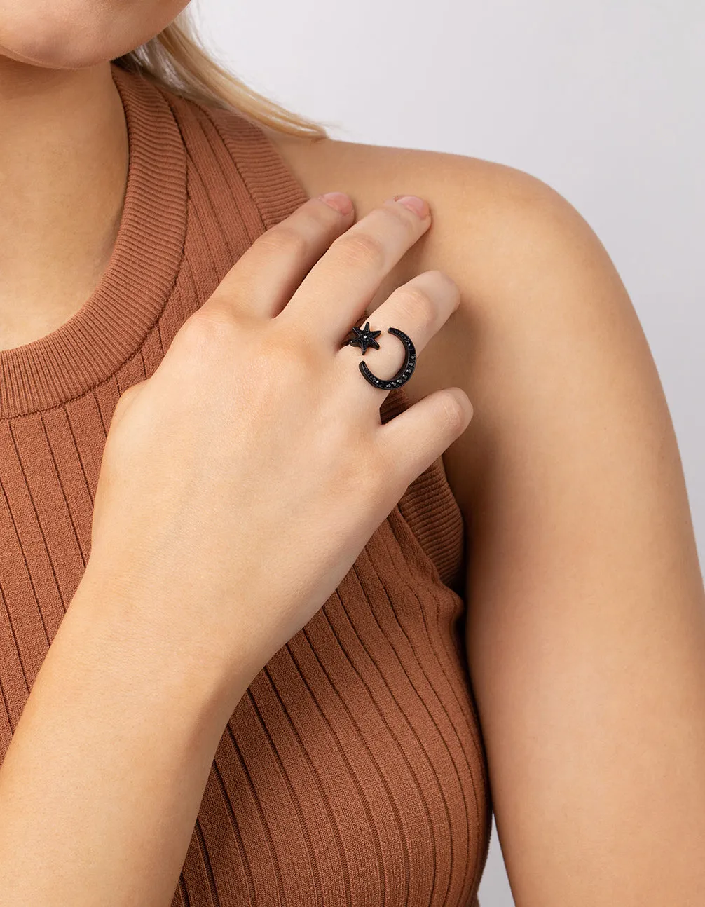Black Star Moon Ring sold by lovisa product image thumbnail 2