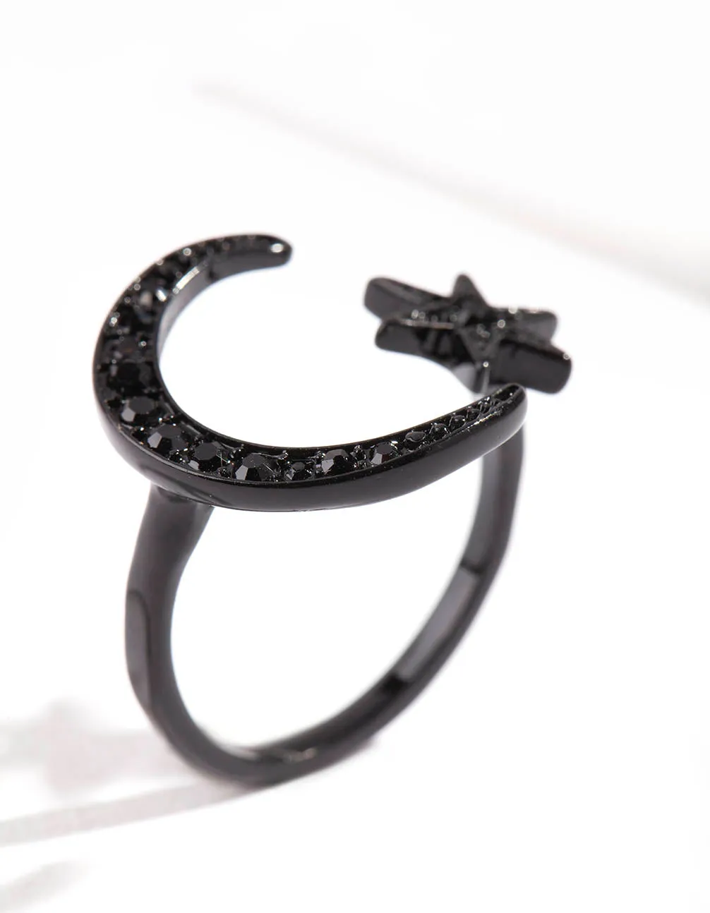 Black Star Moon Ring sold by lovisa