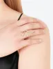 Rose Gold Diamante Snake Swirl Ring sold by lovisa