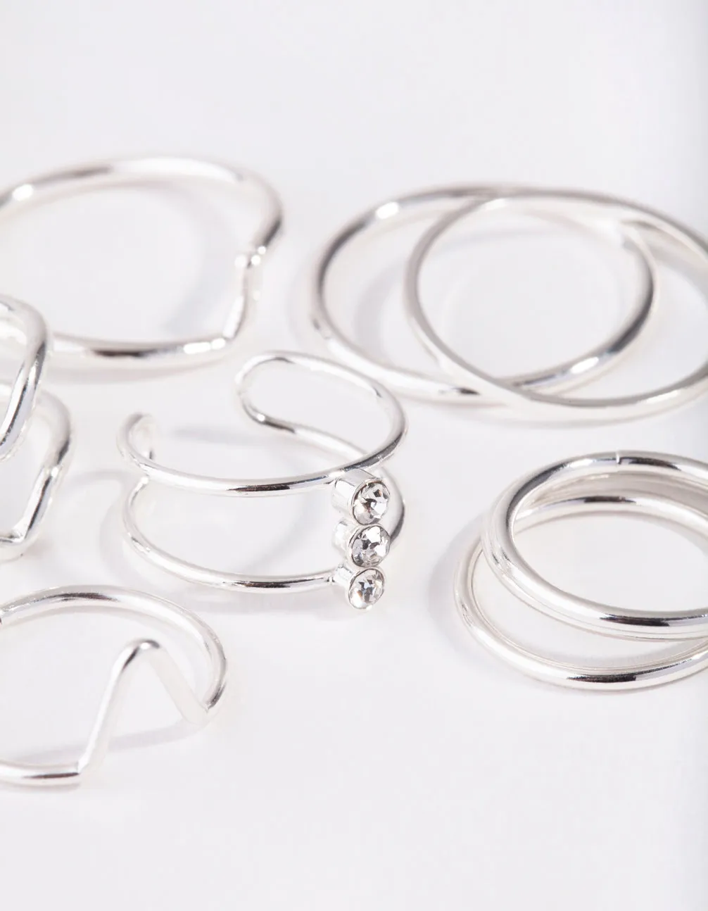 Silver Multi Band 8-Pack Rings sold by lovisa product image thumbnail 3