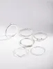 Silver Diamante Mixed Band Ring 6-Pack sold by lovisa