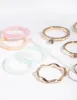 Pastel Gold Acrylic Marble Ring 8-Pack sold by lovisa