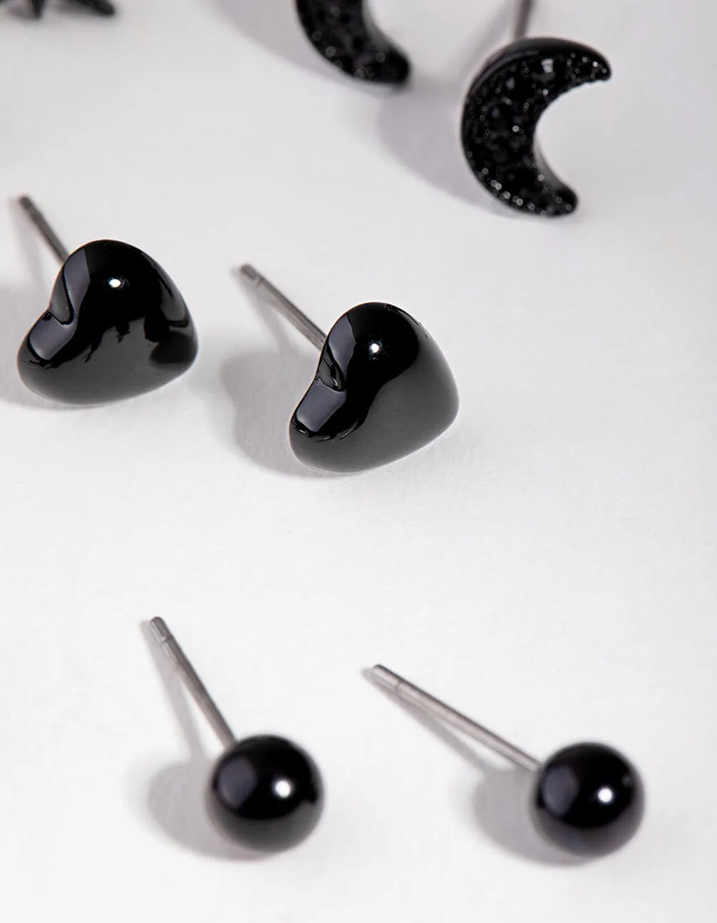 Matte Star & Moon 5-Pack Stud Earring sold by lovisa product image thumbnail 2