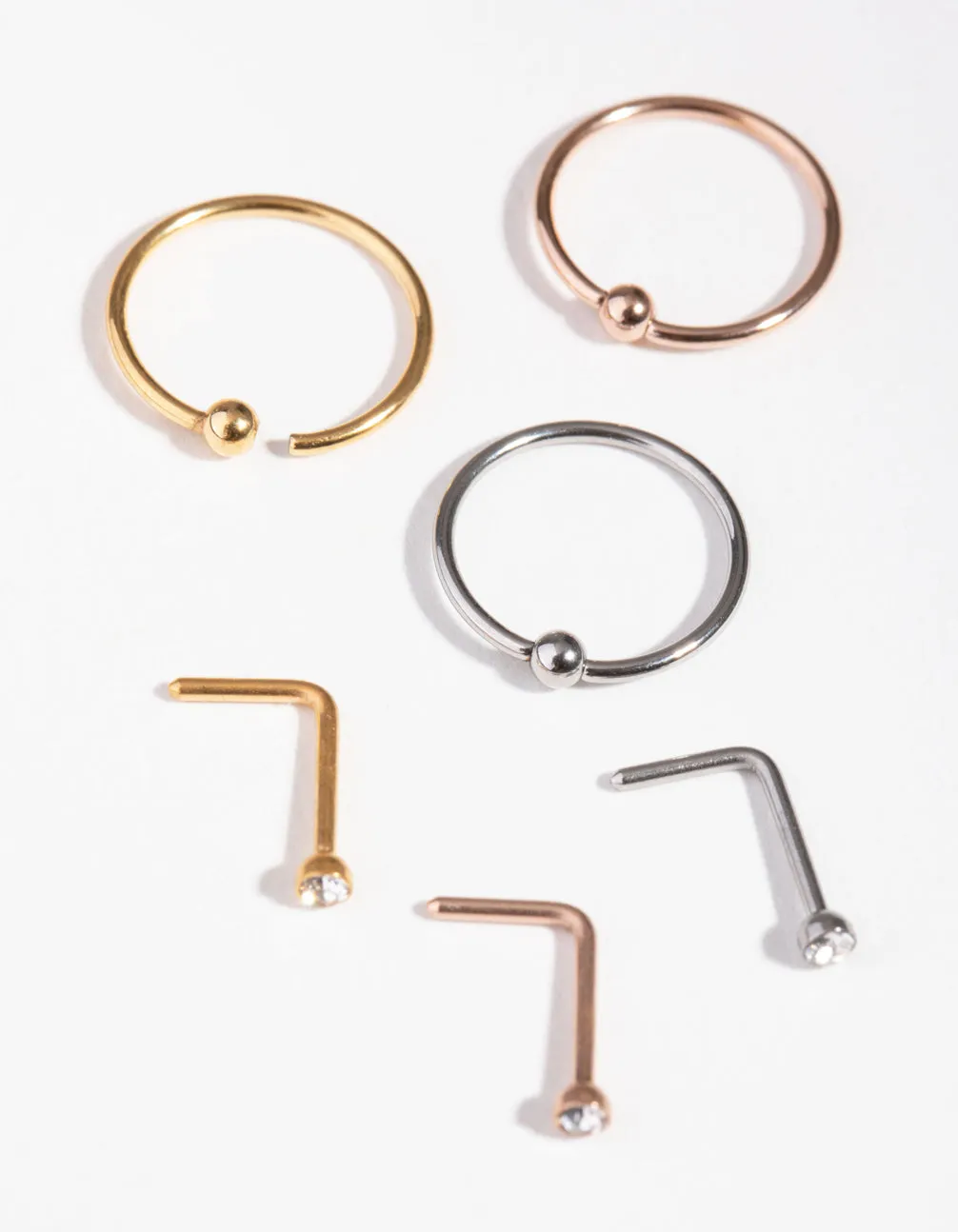 5mm Ball Nose Ring 6-Pack sold by lovisa
