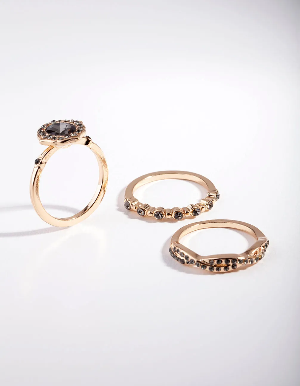 Gold Engagement Ring Pack sold by lovisa
