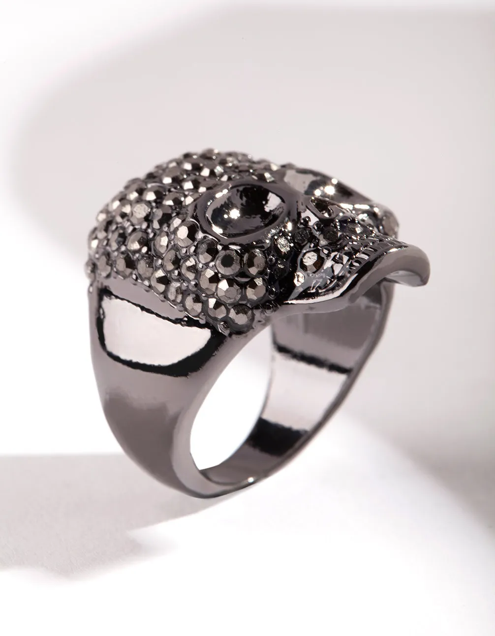 Gunmetal Diamante Skull Ring sold by lovisa product image thumbnail 2