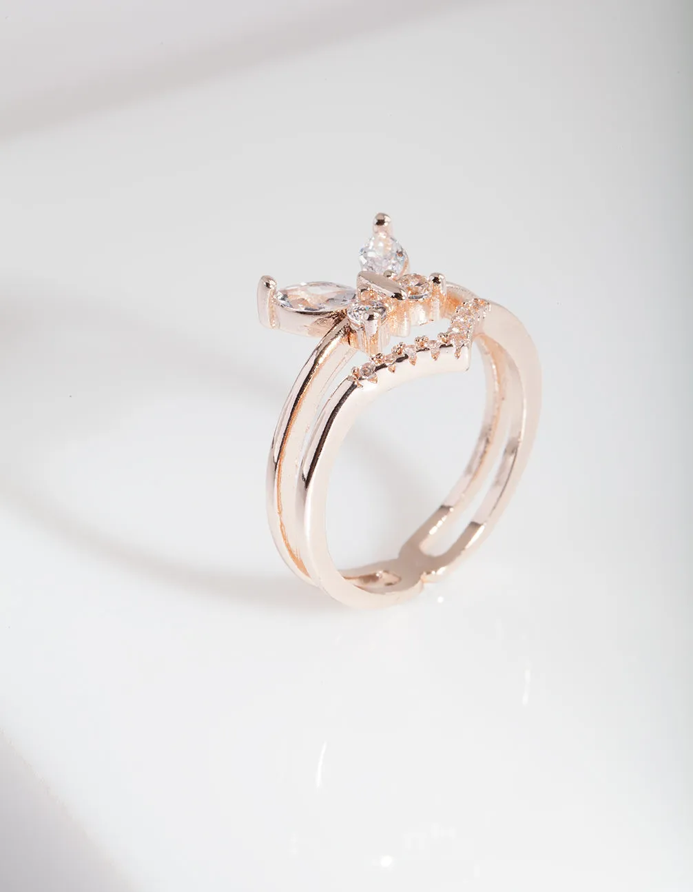 Rose Gold Cubic Zirconia Butterfly Ring sold by lovisa product image thumbnail 5