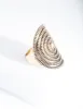 Antique Gold Textured Ring sold by lovisa