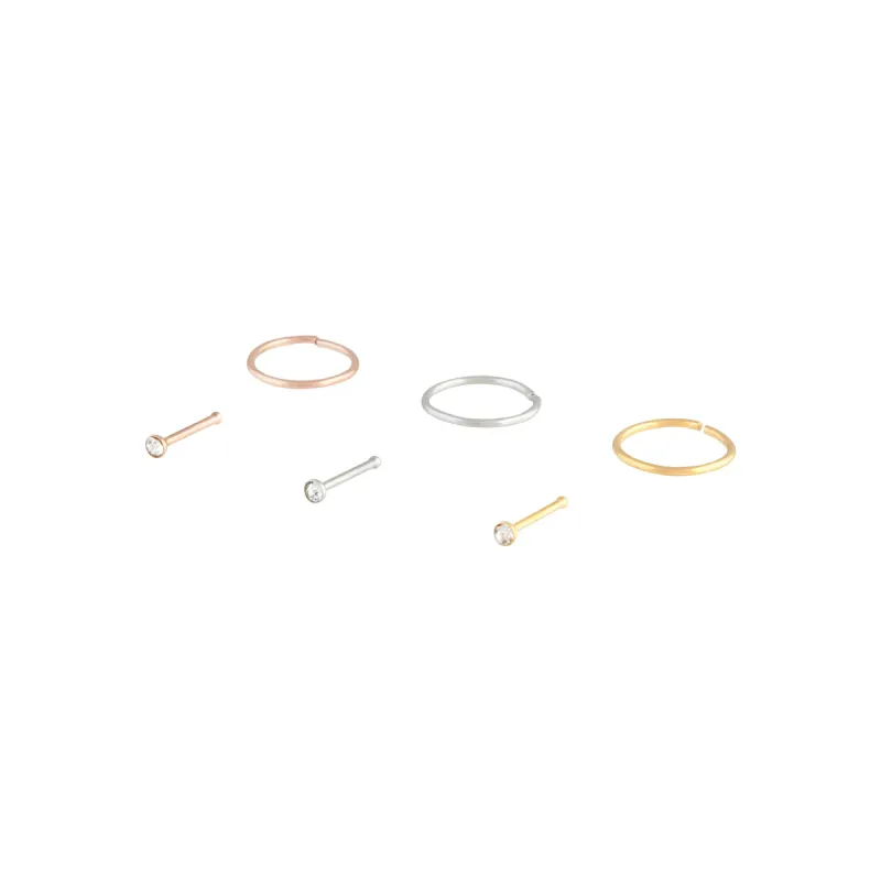 Small Diamante Pin Nose Ring 6-Pack sold by lovisa
