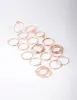 Rose Gold Diamond Cut Ring 26-Pack sold by lovisa