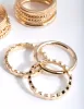 Gold Textured Band Ring 8-Pack sold by lovisa