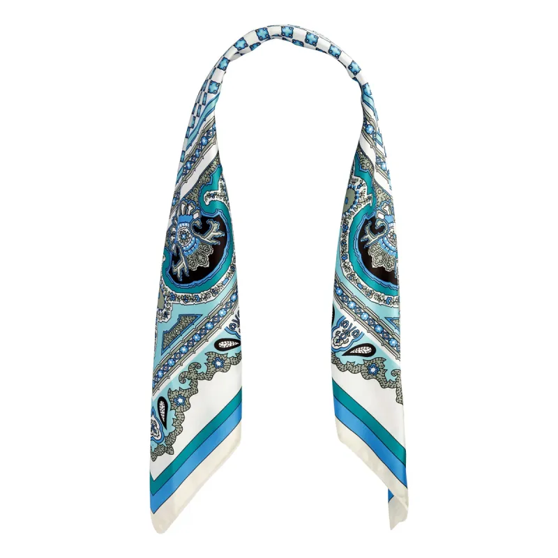 Square Emerald Geometric Bandana Hair Scarf sold by lovisa