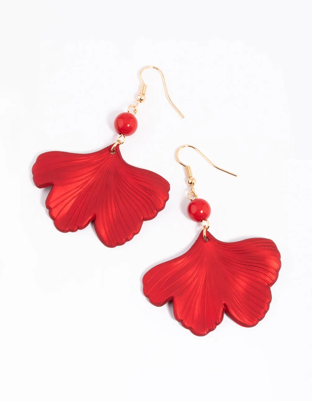 Red Flower Drop Earrings sold by lovisa