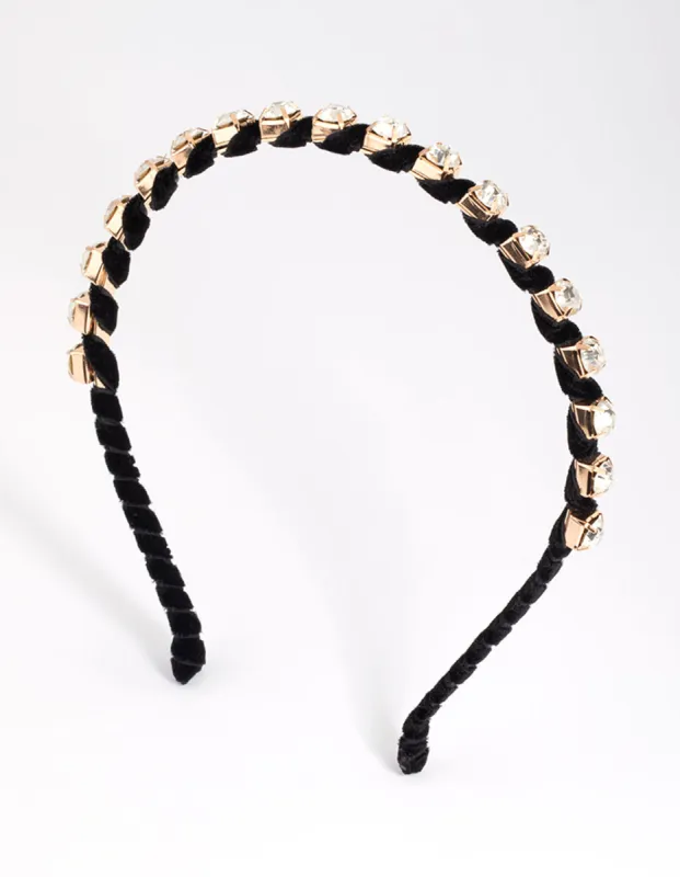Gold Wrapped Jewel Headband sold by lovisa