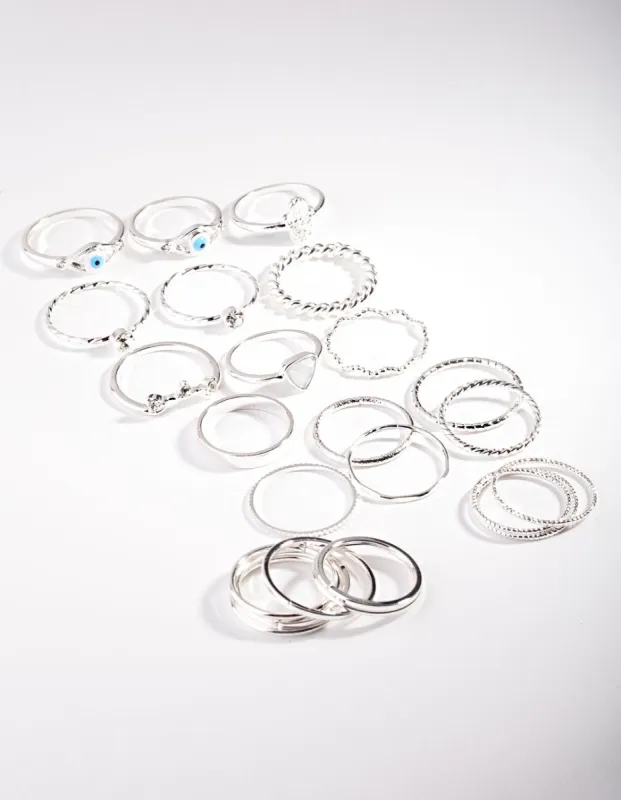 Silver Layered Symbol Ring 24-Pack sold by lovisa
