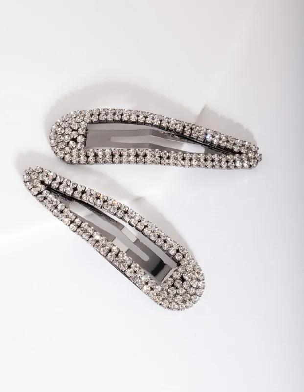 Gunmetal Snap Hair Clip Duo sold by lovisa