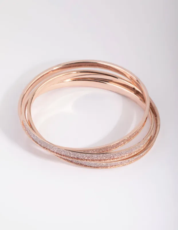 Rose Gold Glitter Bracelet Pack sold by lovisa