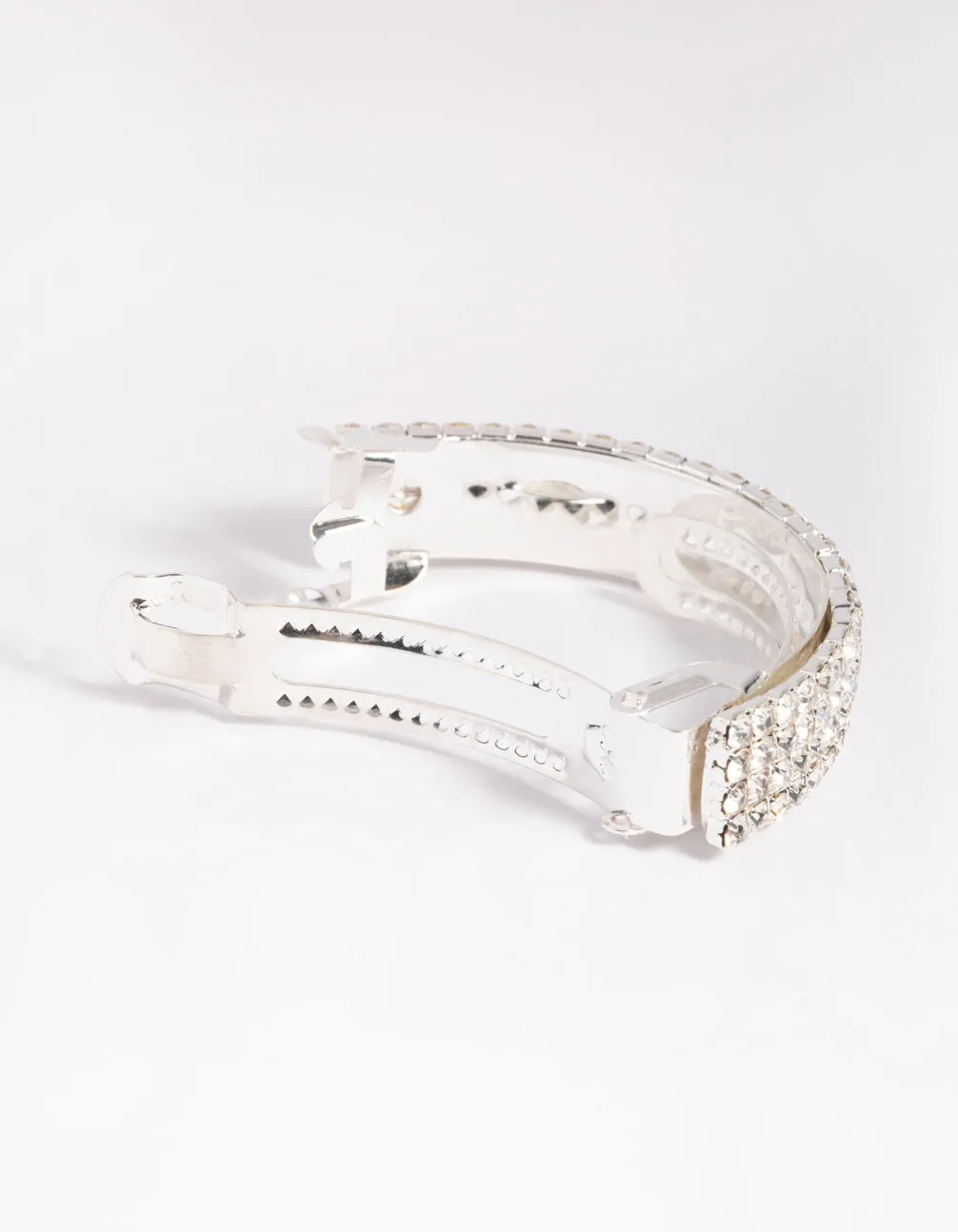 Silver Diamante Barette Clips sold by lovisa product image thumbnail 4