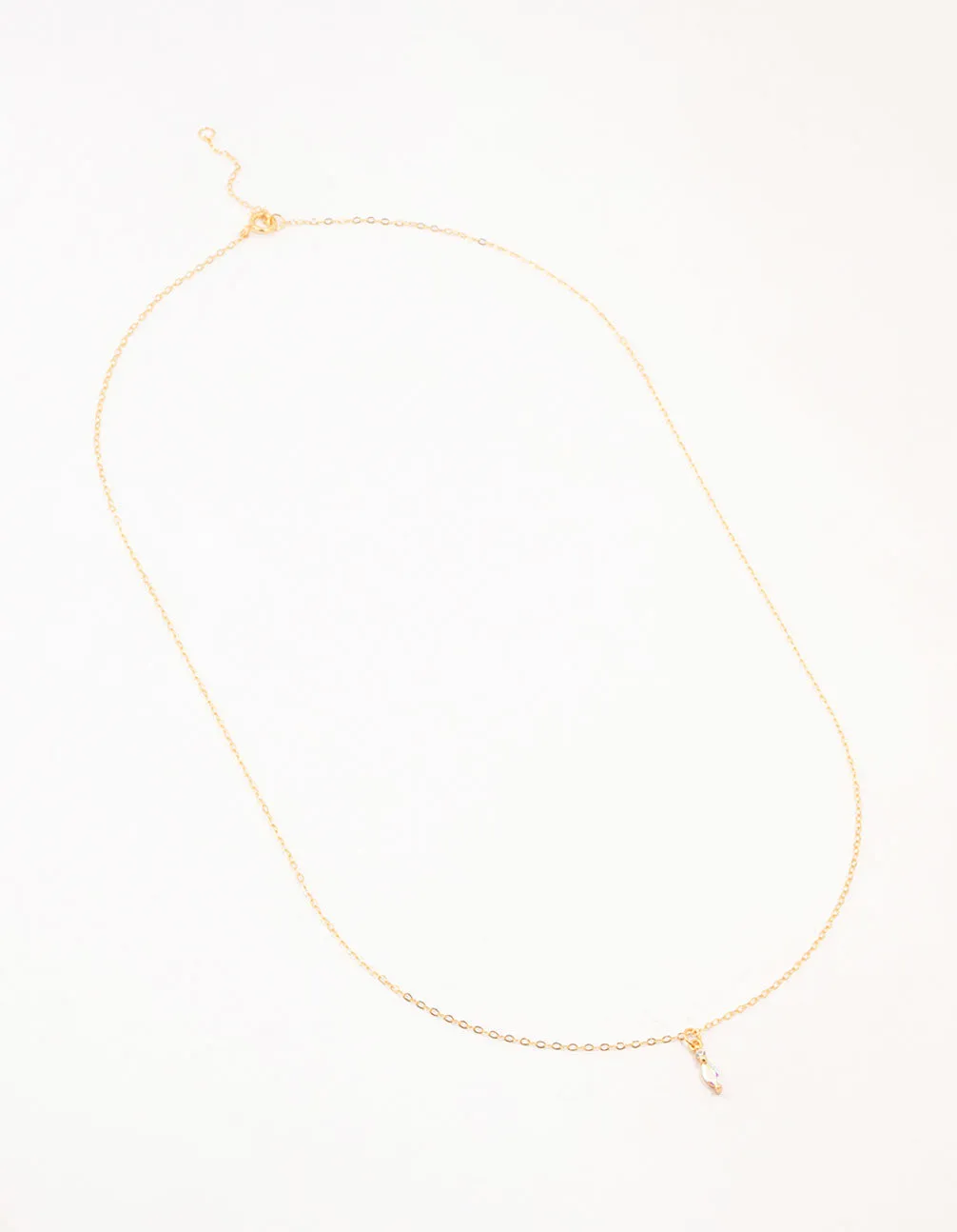 Gold Plated Sterling Silver Marquise Pendant Necklace sold by lovisa product image thumbnail 2