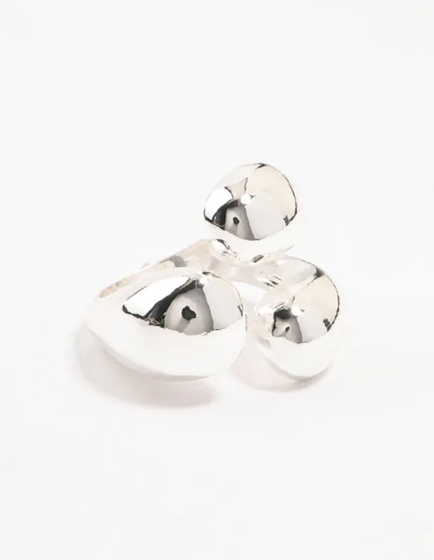 Silver Plated Bubbly Wrapped Ring sold by lovisa