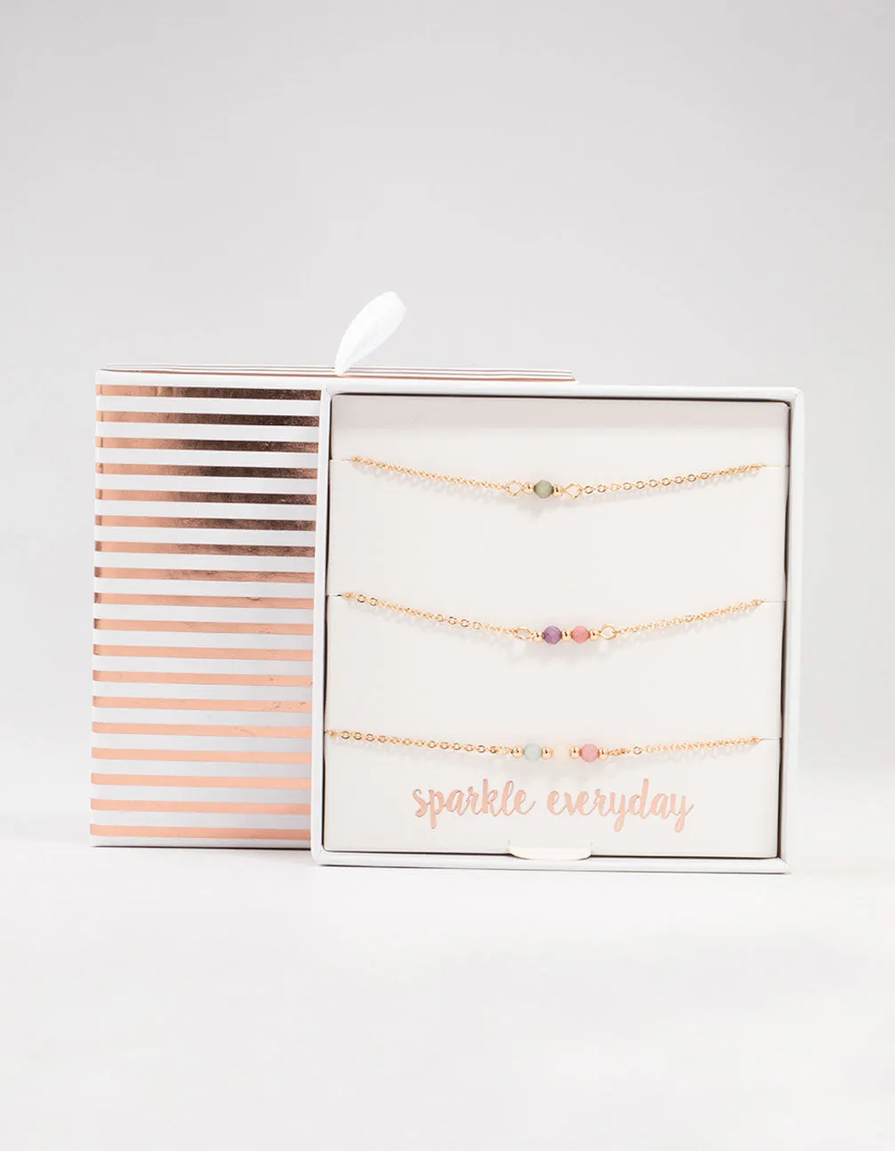 Gold Facet Beaded Bracelets 3-Pack sold by lovisa product image thumbnail 3