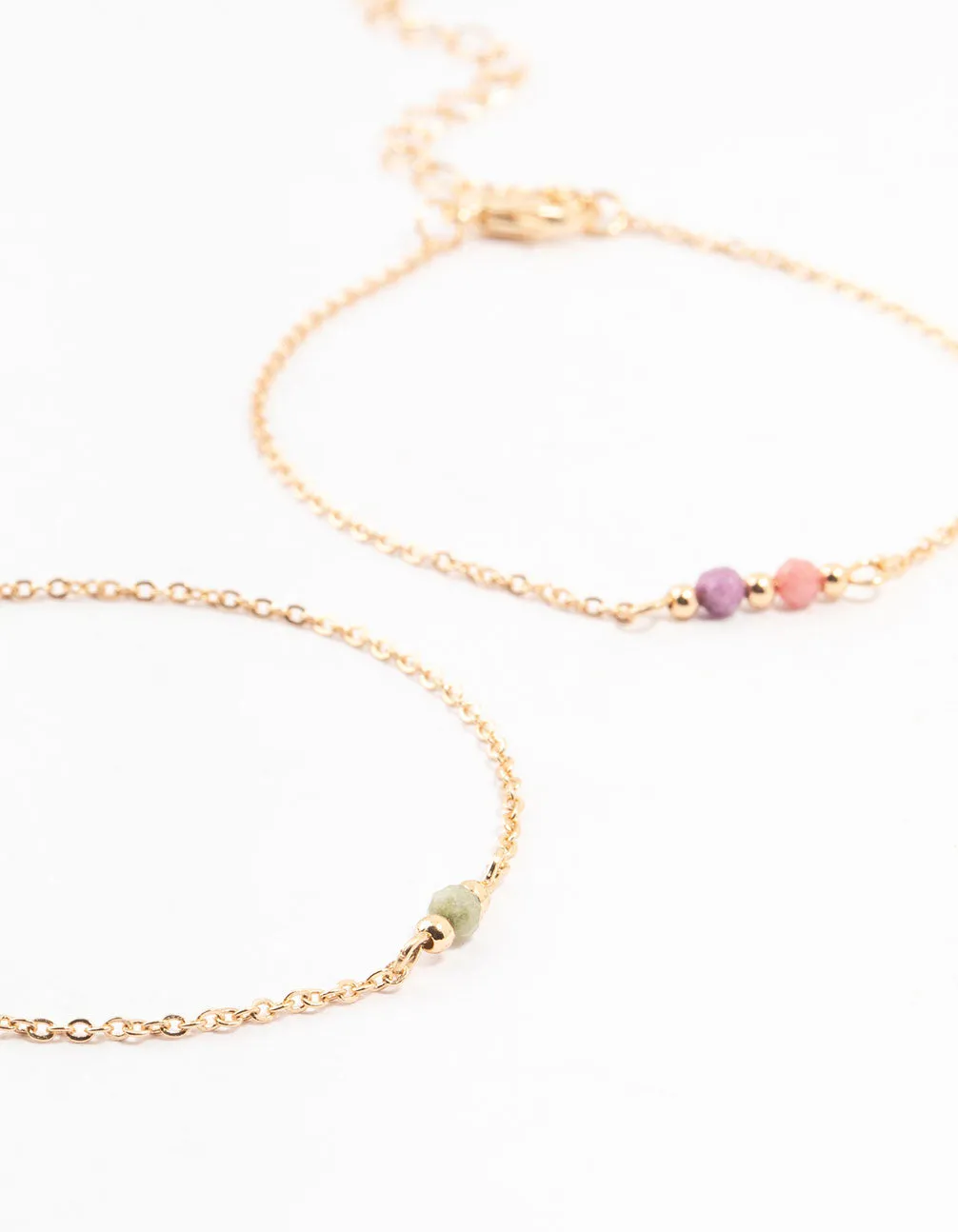 Gold Facet Beaded Bracelets 3-Pack sold by lovisa product image thumbnail 2