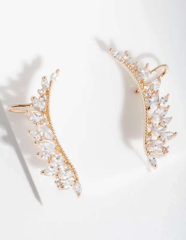 Gold Boho Cubic Zirconia Ear Climber sold by lovisa