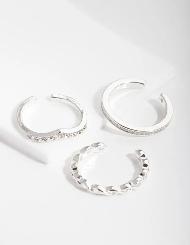 Silver Diamante Band Toe Ring Pack sold by lovisa