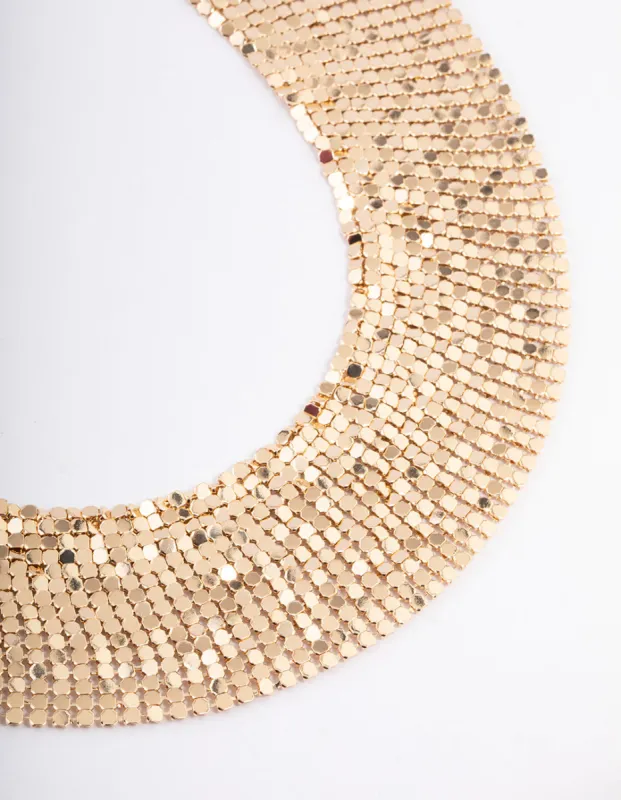 Gold Mesh Thick Choker sold by lovisa