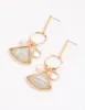 Green Triangular Beaded Drop Earrings sold by lovisa