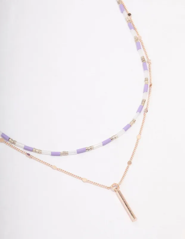 Rose Gold Layered Necklace sold by lovisa