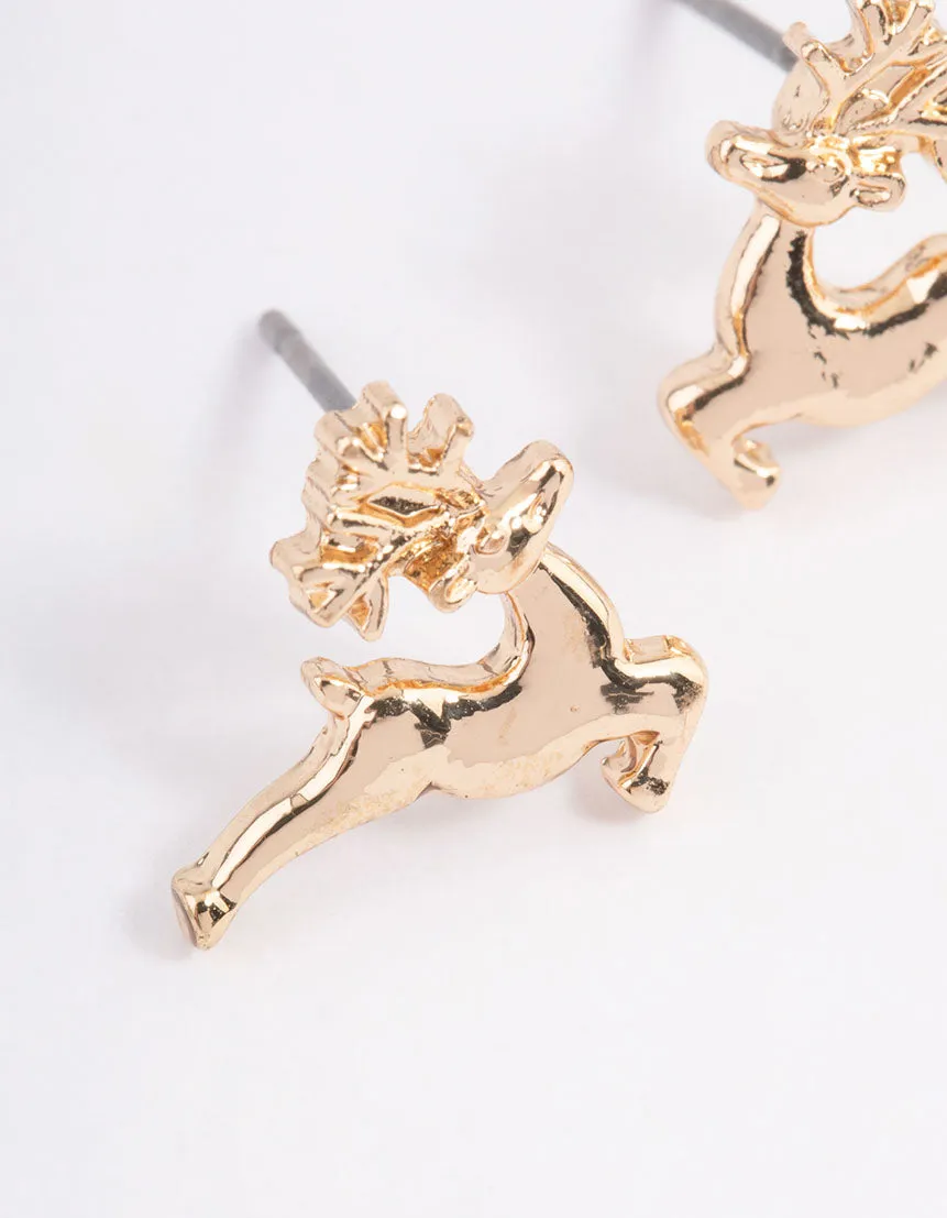 Festive Prancing Reindeer Stud Earring Pack sold by lovisa product image thumbnail 2