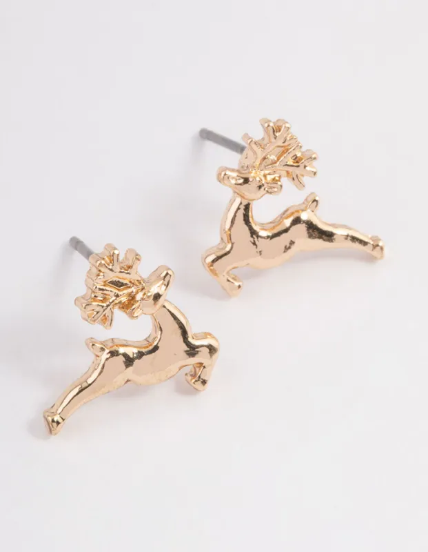 Festive Prancing Reindeer Stud Earring Pack sold by lovisa
