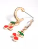Gold Diamante Cherry Huggie Earrings sold by lovisa