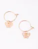 Gold Cut Out Butterfly Huggie Earrings sold by lovisa