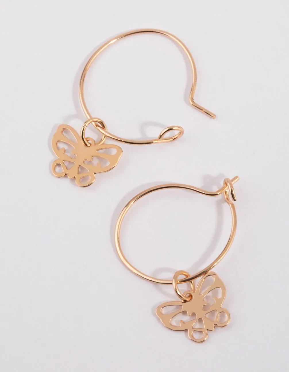 Gold Cut Out Butterfly Huggie Earrings sold by lovisa product image thumbnail 2