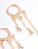 Gold Graduating Diamante Chain Huggie Earrings sold by lovisa