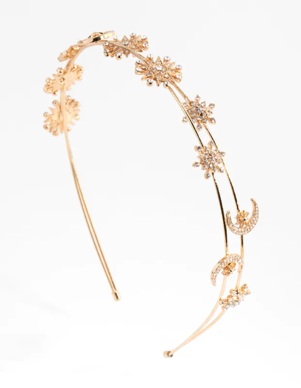 Gold Galactica Headband sold by lovisa