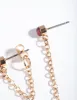 Gold Red Stone Chain Stud Earrings sold by lovisa
