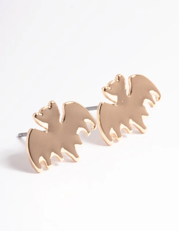 Gold Bat Stud Earrings sold by lovisa