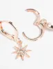 Rose Gold Diamante Celestial Huggie Hoop Earrings sold by lovisa
