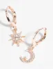 Rose Gold Diamante Celestial Huggie Hoop Earrings sold by lovisa