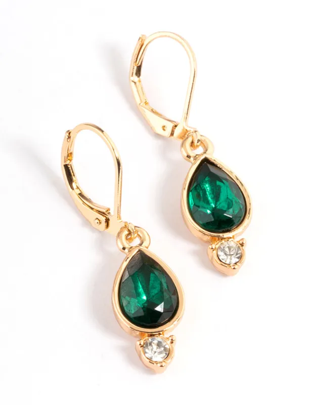 Gold Encased Pear & Round Hoop Earrings sold by lovisa