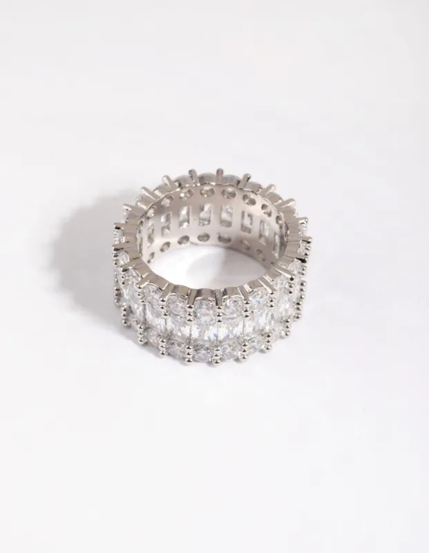 Rhodium Baguette Cubic Zirconia Ring sold by lovisa