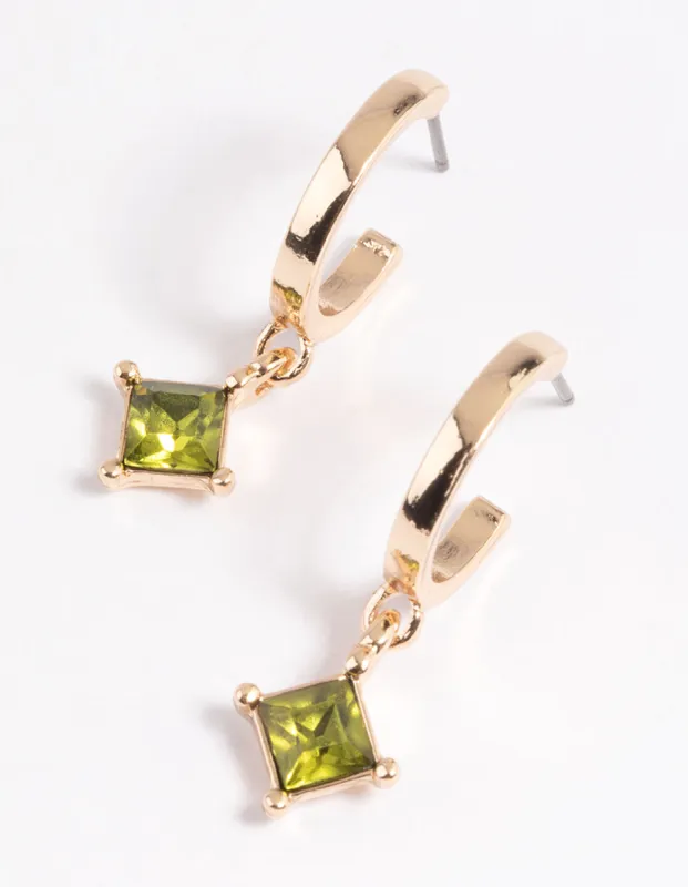 Green Huggie Hoop Earrings sold by lovisa